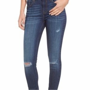 VIGOSS Jarred Skinny jeans distressed frayed bottom ripped classical f…